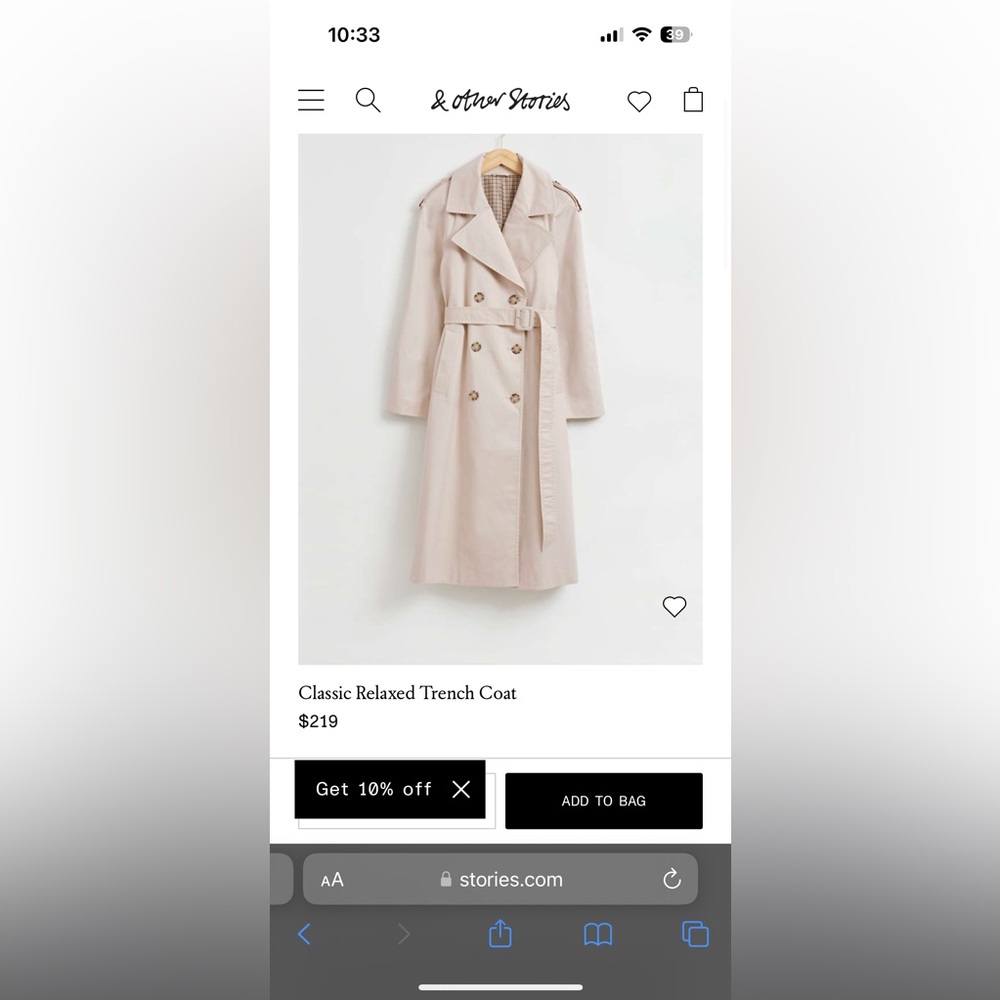 & Other Stories Relaxed Trench